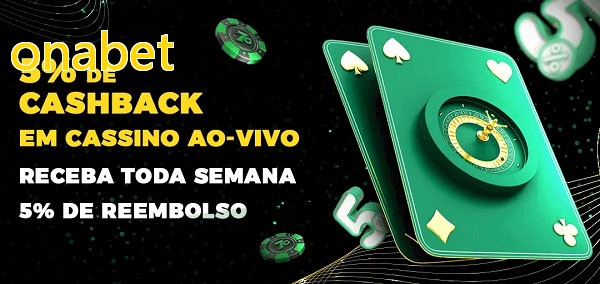 Promoções do cassino ao Vivo onabet